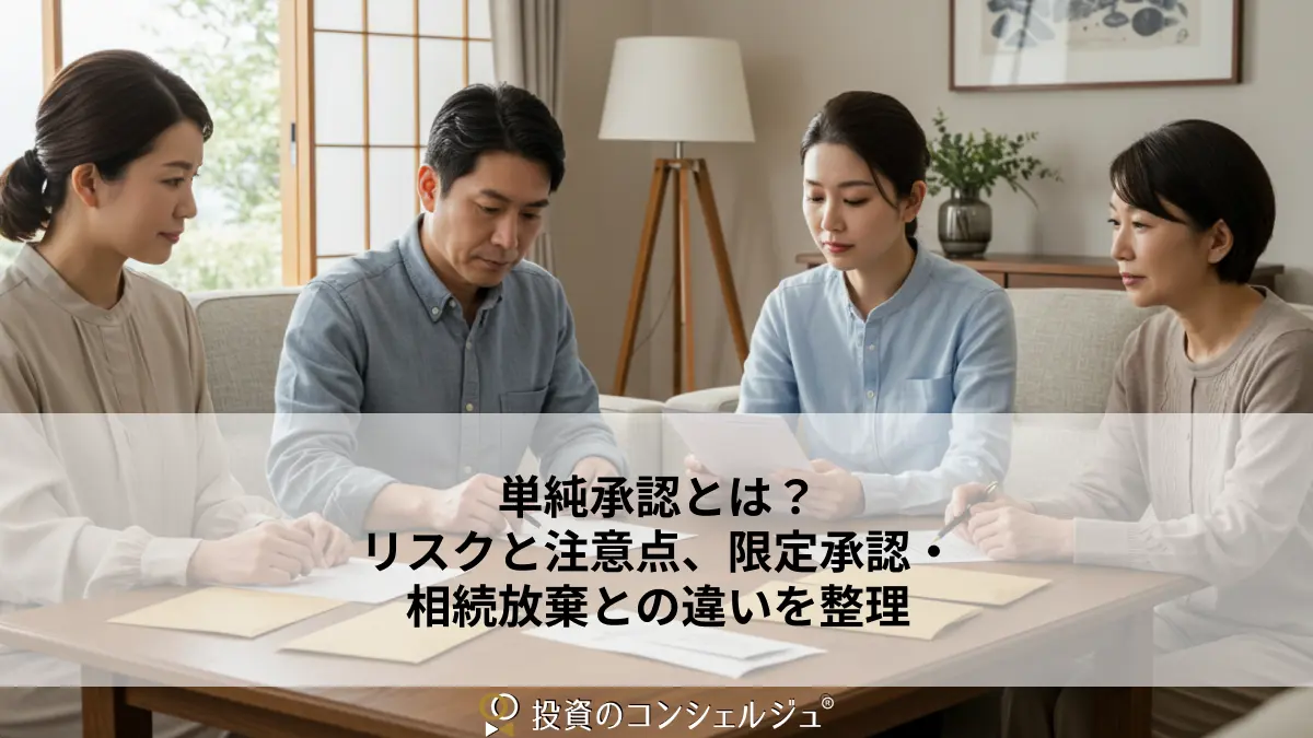 単純承認とは?リスクと注意点、限定承認・相続放棄との違いを整理