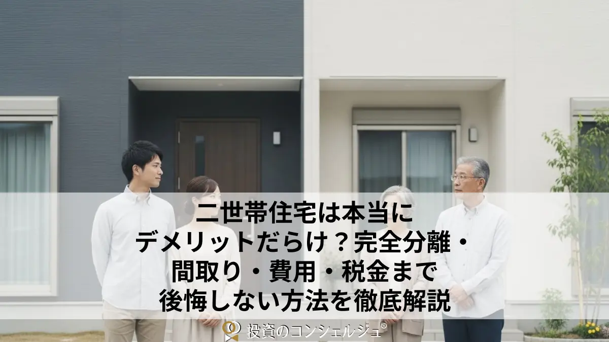 二世帯住宅は本当にデメリットだらけ?完全分離・間取り・費用・税金まで後悔しない方法を徹底解説